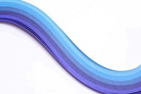 Бумага для квиллинга, Сине-голубой, длина 300мм, ширина 5мм, 150 полосок, микс, плотность 130 г/кв.м