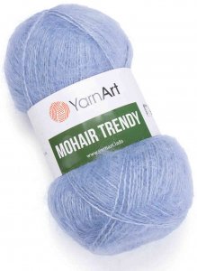 Пряжа Yarnart Mohair Trendy голубой (107), 50%мохер/50%акрил, 220м, 100г