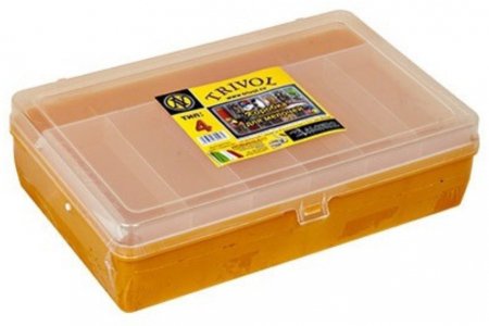 Коробка пластиковая для мелочей TRIVOL 4, желтый, 23*15*6,5см