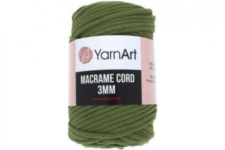 Пряжа YarnArt Macrame cord 3mm защитный (787), 60%хлопок/40%полиэстер/вискоза, 85м, 250г