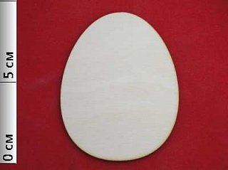 Заготовка для декорирования деревянная плоская Яйцо, 7*9*0,3см