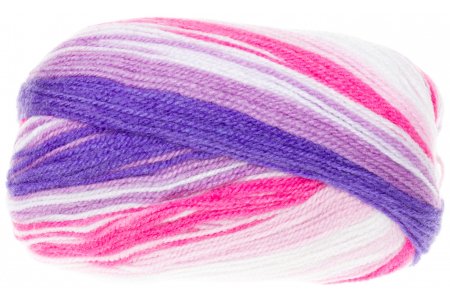 Пряжа Yarnart Dancing Baby бело-розово-лиловый-светло-сиреневый-фиолетовый (819), 100%акрил премиум, 250м, 100г