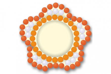 Набор мозаики CRAFT PREMIER Фоторамка-цветок, перламутр_красный_оранжевый,14*14см