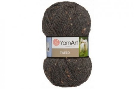 Пряжа Yarnart Tweed серо-коричневый/меланж (225), 60%акрил/30%шерсть/10%вискоза, 300м, 100г