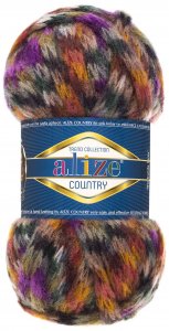 Пряжа Alize Country терракот-лиловый-серый (5803), 20%шерсть/55%акрил/25%полиамид, 34м, 100г