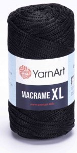 Пряжа YarnArt Macrame XL черный (148), 100%полиэстер, 130м, 250г