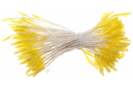 Тычинки для искусственных цветов FIORICO желтый пыльник-1,5мм,длина-50мм
