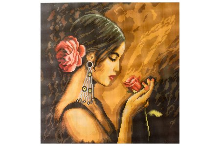 Мозаичная картина БЕЛОСНЕЖКА на раме Испанская красавица , 40*40см