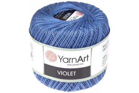 Пряжа YarnArt Violet темно-голубой (5351), 100%мерсеризованный хлопок, 282м, 50г