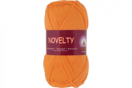 Пряжа Vita cotton Novelty оранжевый (1215), 50%хлопок/50%ProModal, 200м, 50г