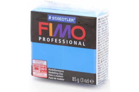 Полимерная глина FIMO Professional чисто-синий (300), 85г