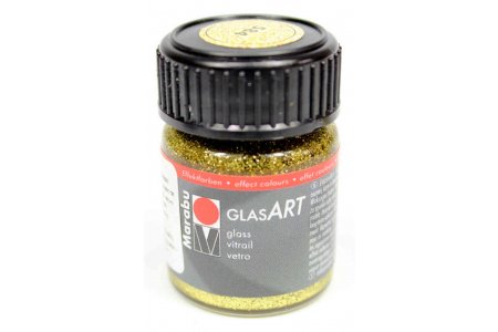 Витражная краска Marabu GlasArt, золото блестки (584), 15мл