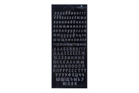 Наклейки контурные Русский алфавит 1, черный, 10*24,5см