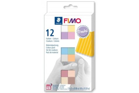 Набор полимерной глины FIMO soft Пастель, 12 блоков по 25г