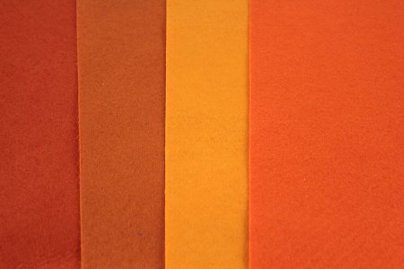 Набор фетра декоративный РТО 100%полиэстер, оранжевые оттенки, 1мм, 20*30см, 4листа