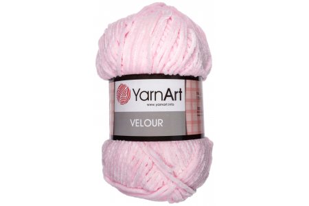 Пряжа YarnArt Velour светло-розовый (854), 100%микрополиэстер, 170м, 100г