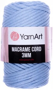 Пряжа YarnArt Macrame cord 3mm голубой (760), 60%хлопок/40%полиэстер/вискоза, 85м, 250г