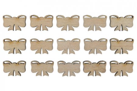 Набор деревянных заготовок для декорирования MR. CARVING Бантики, 1*1,5см, 15шт