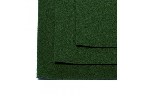 Фетр листовой IDEAL 100%полиэстер, жесткий, зеленый (678), 1мм, 20*30см
