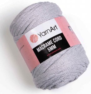 Пряжа YarnArt Macrame cord 5mm светло-серый (756), 60%хлопок/40%полиэстер/вискоза, 85м, 500г