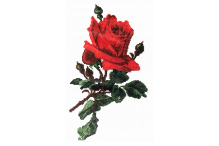 Набор для вышивания крестом РС-Студия Роза красная, 32*18см