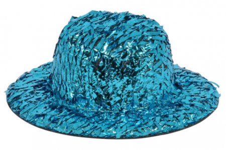 Шляпа для игрушек с блестками, голубой, 5см