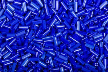 Бисер китайский стеклярус АСТРА 5мм непрозрачный/цветной синий (48), 20г