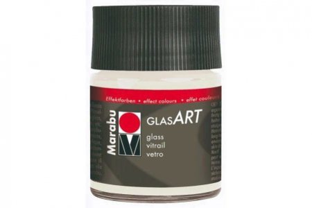 Витражная краска Marabu GlasArt, белый перламутр (270), 50 мл