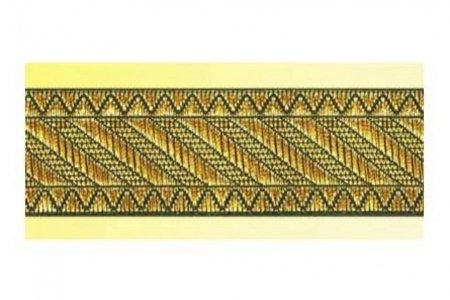 Лента жаккардовая Галун православный Диагональ белый с серебром, 50мм, 1м