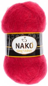 Пряжа Nako King moher темно красный (1175), 50%мохер/50%акрил, 440м, 100г