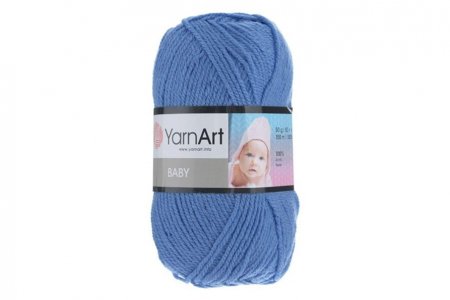 Пряжа Yarnart Baby темно-голубой (600), 100%акрил, 150м, 50г