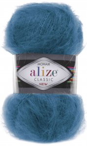 Пряжа Alize Mohair Classic темно бирюзовый (646), 24%шерсть/25%мохер/51%акрил, 200м, 100г