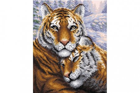 Мозаичная картина BRILLIART Тигры, 38*48см