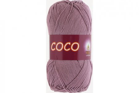 Пряжа Vita cotton Coco пыльная роза (4307), 100%мерсеризованный хлопок, 240м, 50г