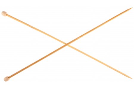 Спицы для вязания прямые GAMMA бамбуковые, d5мм, 35-36см