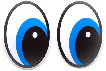 РАСПРОДАЖА Глаза для игрушек овальные, черно-синий, 39*55мм, 1пара