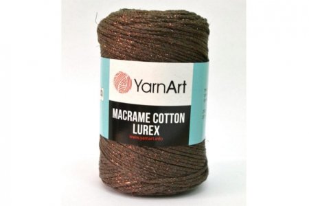Пряжа YarnArt Macrame cotton lurex кофе-медный (736), 75%хлопок/13%полиэстер/12%металлик, 205м, 250г