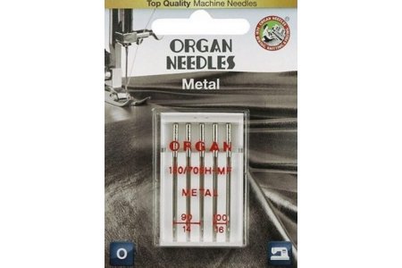 Иглы для швейной машины ORGAN для металлизированной нити №90-100, 5шт