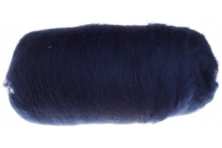 Шерсть для валяния кардочесанная КАМТЕКС полутонкая синий (173), 100г