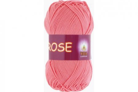 Пряжа Vita cotton Rose розовый коралл (3905), 100%хлопок, 150м, 50г