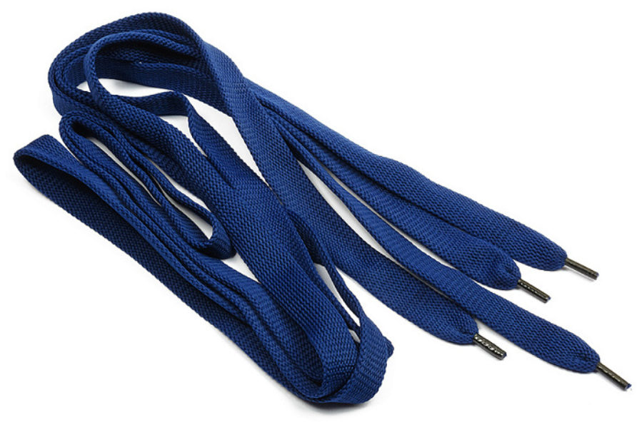 Шнурки плоские, синий, 14мм, 150см, 1пара - 06с2341 (150см)