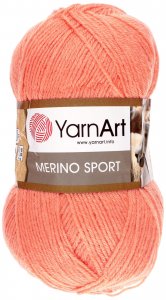 Пряжа Yarnart Merino Sport нектарин (763), 50%шерсть/50%акрил, 400м, 100г