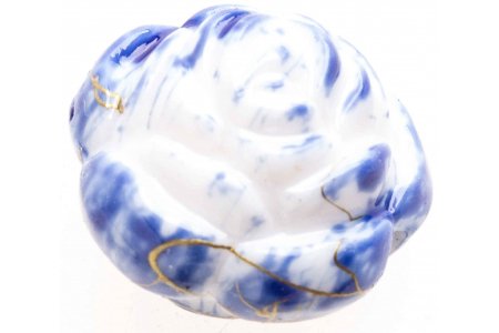 Бусина пластиковая АСТРА декоративная роза, голубой(6-25), 17мм