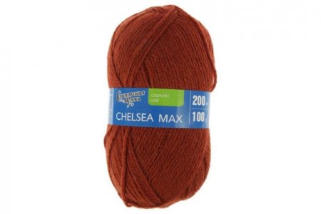 Пряжа Семеновская Chelsea MAX (Челси макс) терракот (15), 50%шерсть английский кроссбред/50%акрил, 200м, 100г