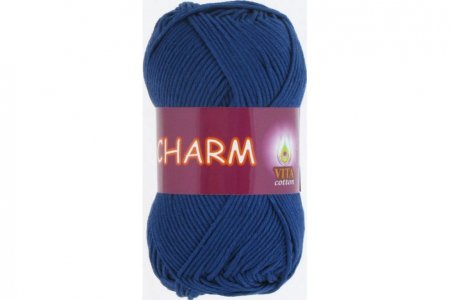 Пряжа Vita cotton Charm темно-синий (4158), 100%мерсеризованный хлопок, 106м, 50г
