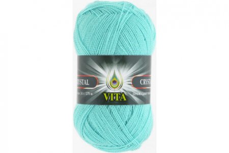 Пряжа Vita Crystal светлая зеленая бирюза (5680), 100%акрил, 275м, 50г