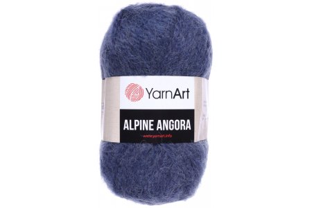 Пряжа Yarnart Alpine angora джинс (338), 20%шерсть/80% акрил, 150м, 150г