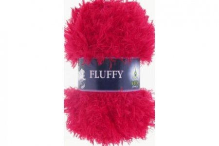 Пряжа Vita fancy Fluffy травка красный (5462), 100%полиэстер, 80м, 100г