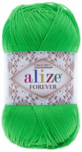 Пряжа Alize Forever ярко-зеленый (123), 100%акрил, 300м, 50г