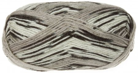 Пряжа Yarnart Crazy Color серый-белый-черный (137), 75%акрил/25%шерсть, 260м, 100г